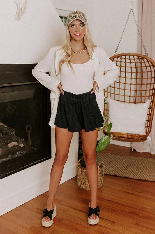 Relaxed Clothing The Branchley High Waist Shorts In Black