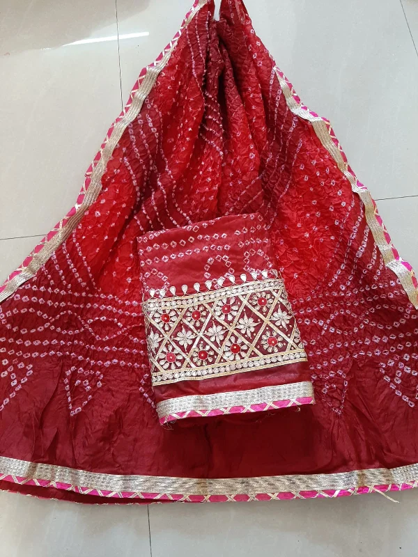 Effortless Outfits KcPc New Art Silk Bandhani Gotapatti Work Salwar Suit KML