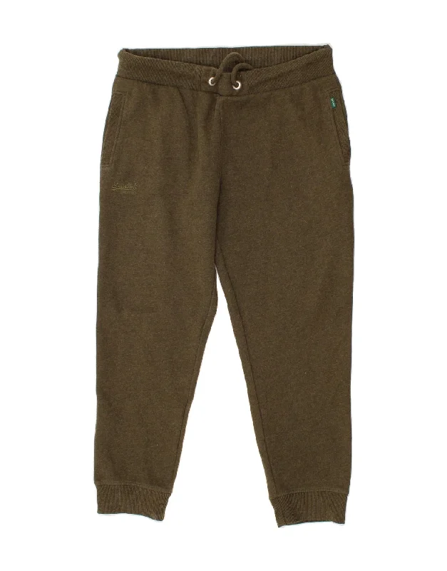 All-Day Style SUPERDRY Womens Tracksuit Trousers Joggers UK 20 2XL Khaki Cotton