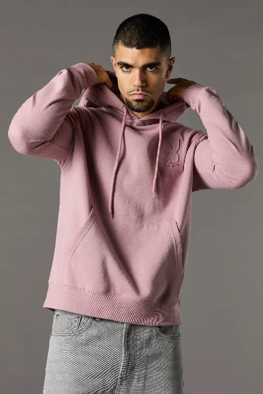 Light Fit Playboy Embossed Fleece Hoodie