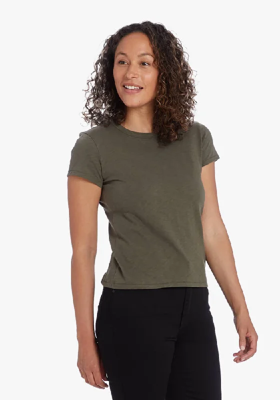 Trendy Dresses Classic Crew Slub Tee