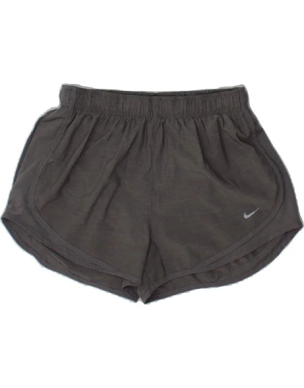 Breezy Comfort NIKE Womens Dri Fit Sport Shorts UK 14 Large  Grey