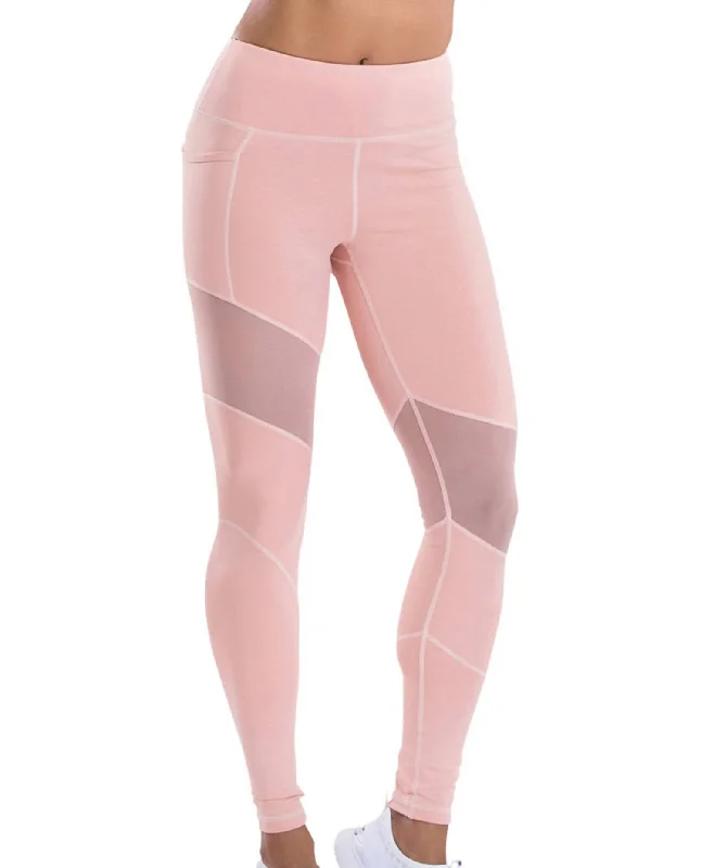 Easy Comfort Style Prima Mesh Panel Margoux Legging In Blush