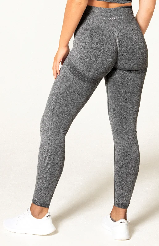 Classic Comfort Define Seamless Scrunch Leggings - Dark Grey Marl