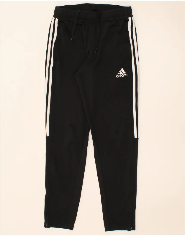 Soft Comfort Wear ADIDAS Womens Tracksuit Trousers UK 10 Small  Black Polyester