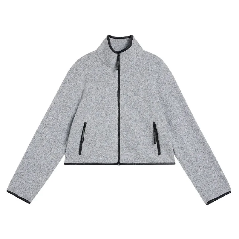 Fashion Comfort J.Lindeberg Cirque Golf Jacket Light Gray Melange - FW23 Women