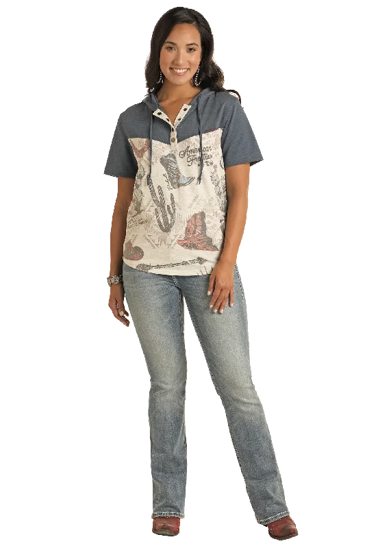 Cozy Essentials Wear Women's White Label Hooded T-Shirt #LW91T03745