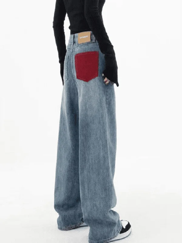 Comfy Dress Vintage Contrast 90s Boyfriend Jeans