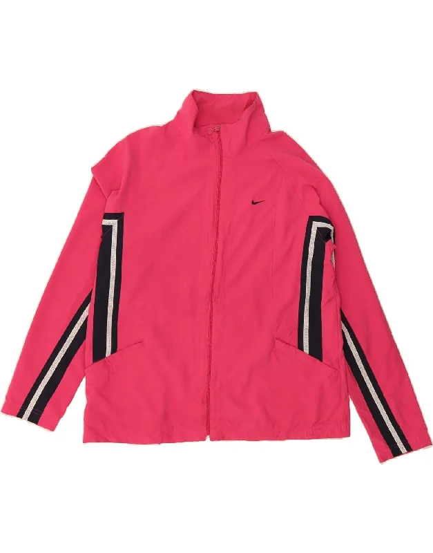 Relaxed Jackets NIKE Womens Tracksuit Top Jacket US 16/18 XL Pink Colourblock
