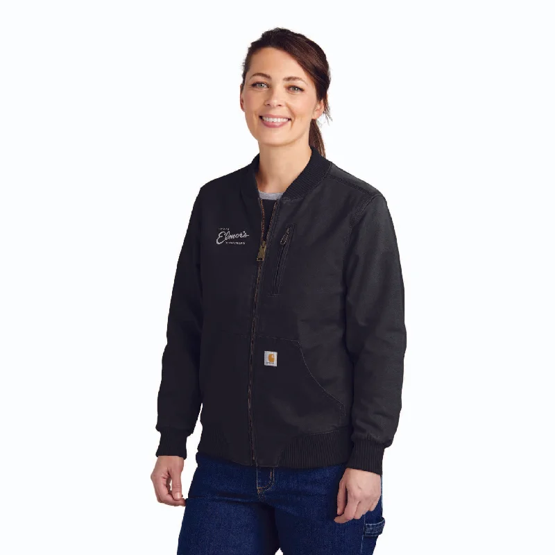 Cozy Fitting Team Elmer's Embroidered Carhartt Women's Rugged Flex Crawford Jacket