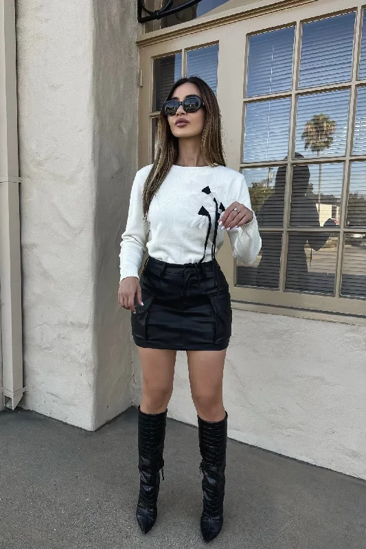 Weekend Comfort Wear Manu Leather Cargo Skirt