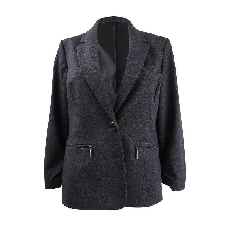 Casual Fit Wear Kasper Women's Zip-Pocket Blazer