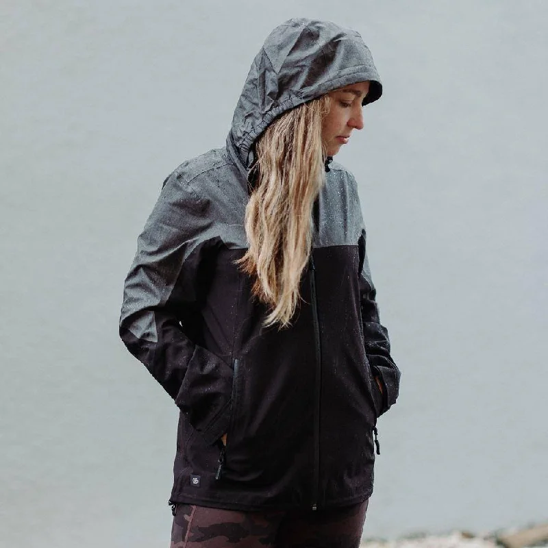 Cozy Fitting Women's Premium Rain Jacket - Black