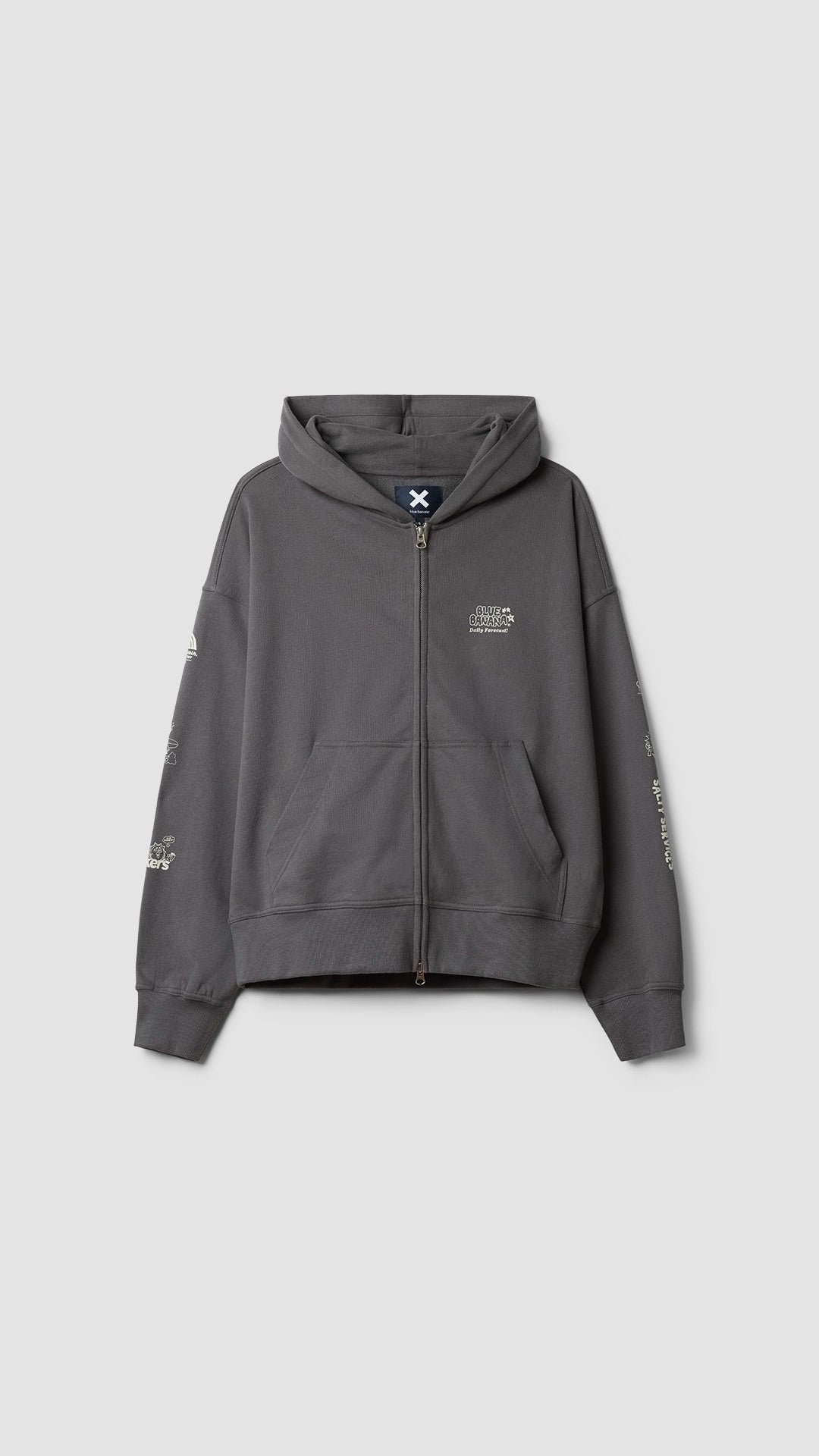 Elegant Fit SUDADERA CON CAPUCHA FULL ZIP RANDOM ASH