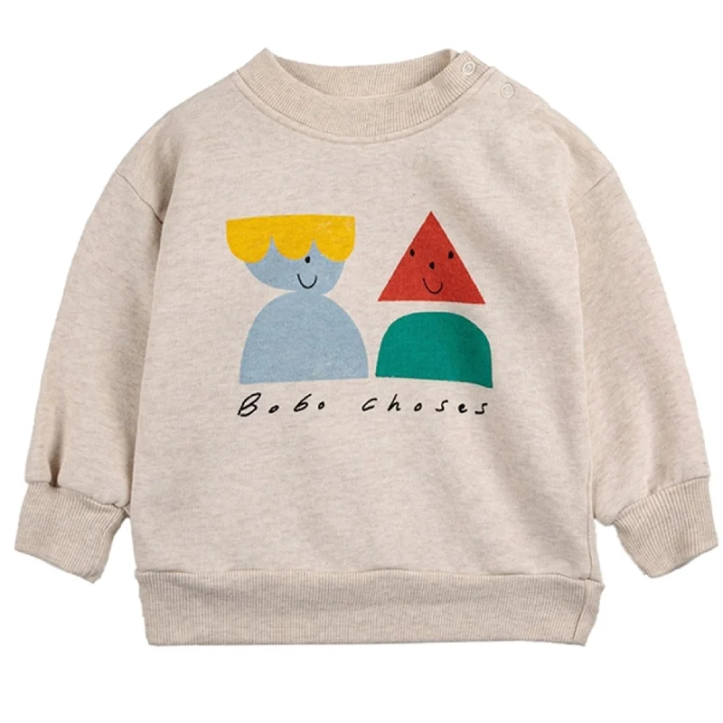 Relaxed Looks Bobo Choses Beige Funny Friends Sweatshirt