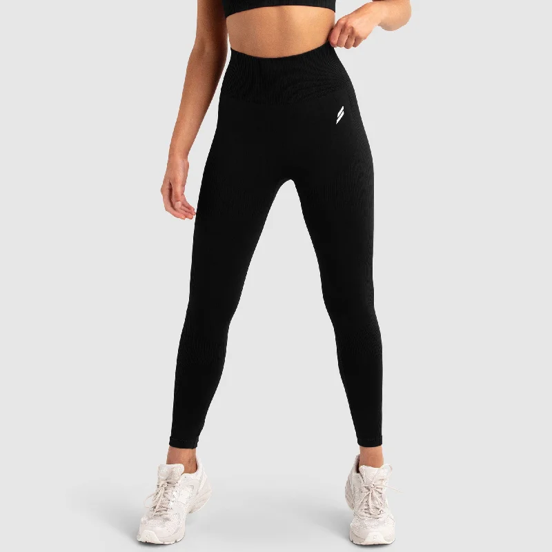 Soft Clothing Impact Seamless Leggings - Jet Black