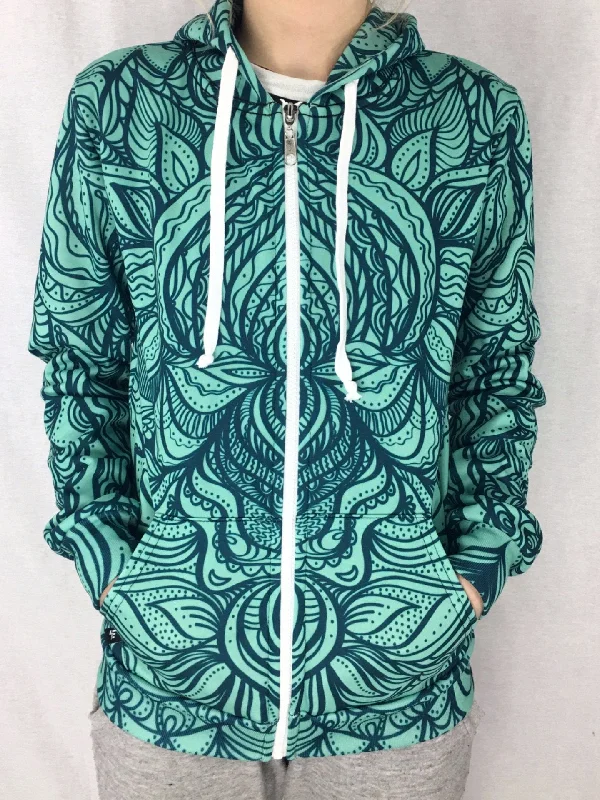 Comfortable Jeans Greater Green Unisex Zip Hoodie
