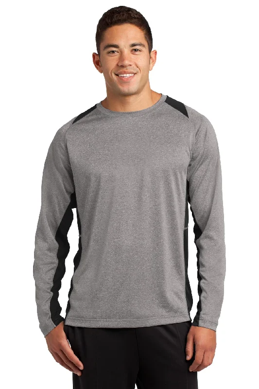 Light Dressing Sport-Tek Long Sleeve Heather Colorblock Contender™ Tee. ST361LS