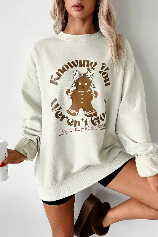 Sporty Wear "Still Getting Presents" Graphic Sweatshirt (Pale Sage)