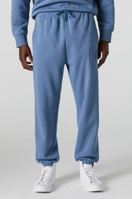 Trendy Layers City Embossed Fleece Jogger