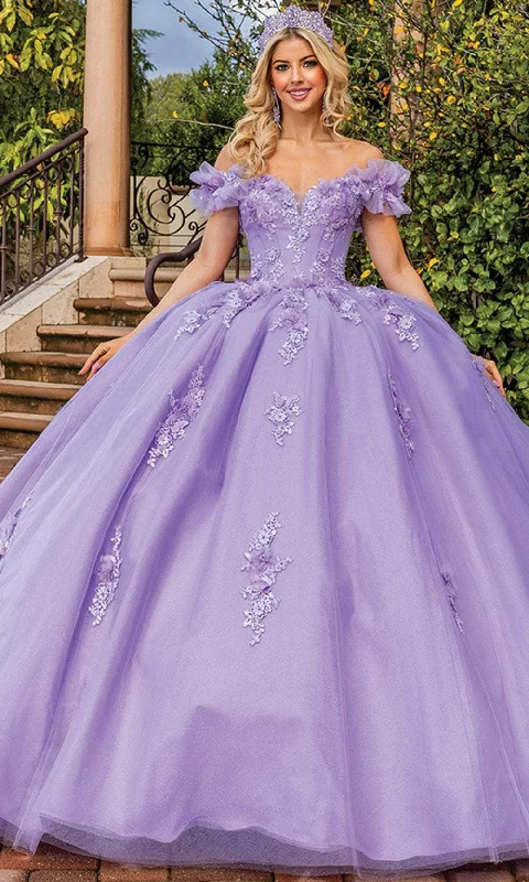 Relaxed Tops Dancing Queen 1870 - Ruffled Strap Floral Ballgown