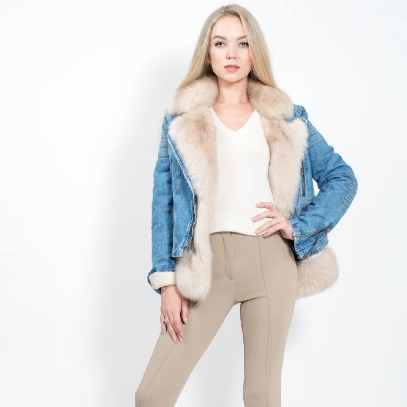 Warm Chic Denim Jacket with Sable fur