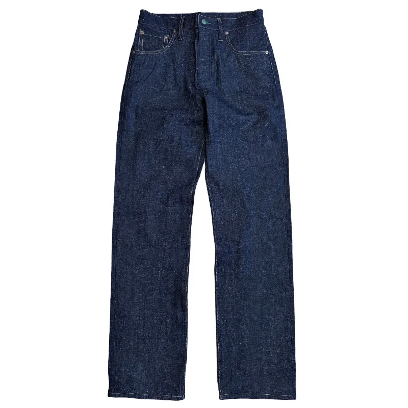 Comfortable Tops Smokestack Japanese "Jelt" nep denim with custom green selvedge
