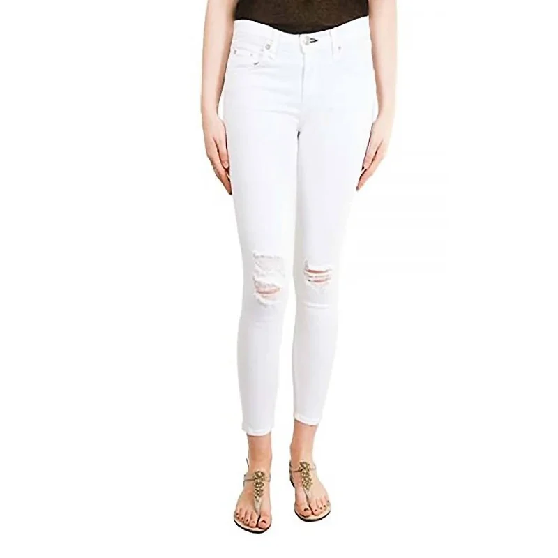 Simple Comfort Skinny Crop Jean In White