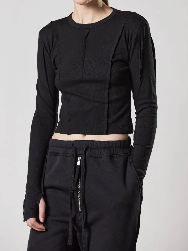 Everyday Outfits Cropped round neck T shirt