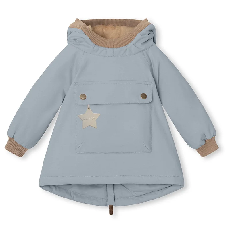 Breezy Outfits Mini A ture Citadel blue Baby Wen Fleece anorak