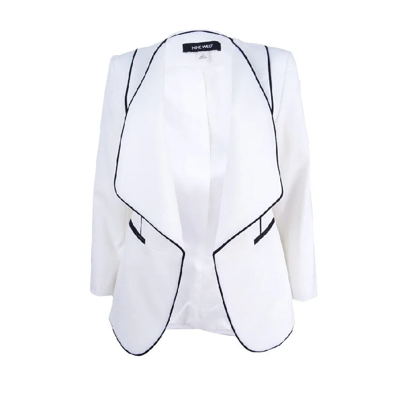Trendy Looks Nine West Women's Draped Piped Blazer