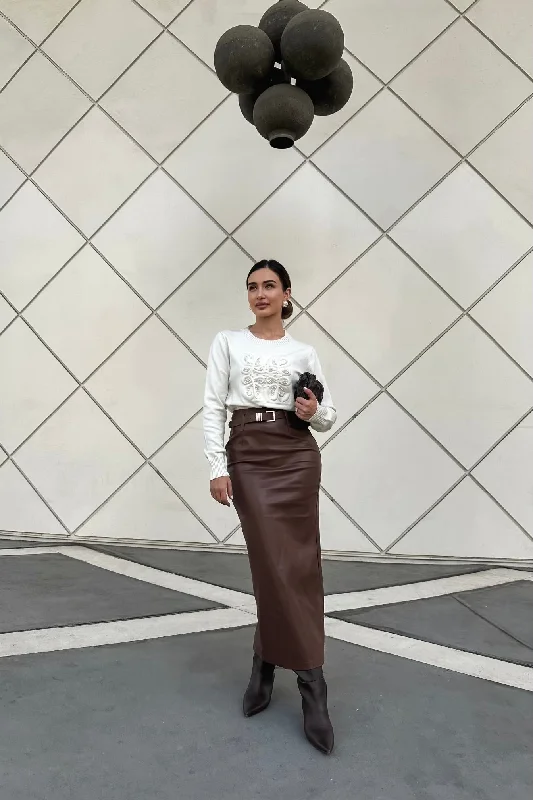 Light Layers Aster Leather Skirt