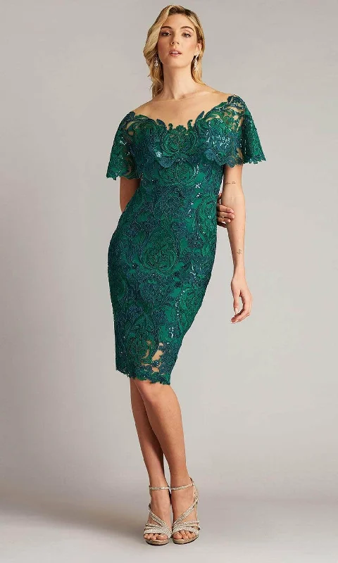 Comfortable Chic Tadashi Shoji CGB24643M - Portrait Bodice Lace Dress