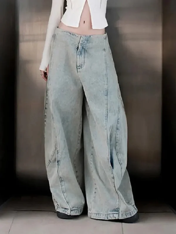 Versatile Casuals Vintage Loose Low-Waist Casual Jeans