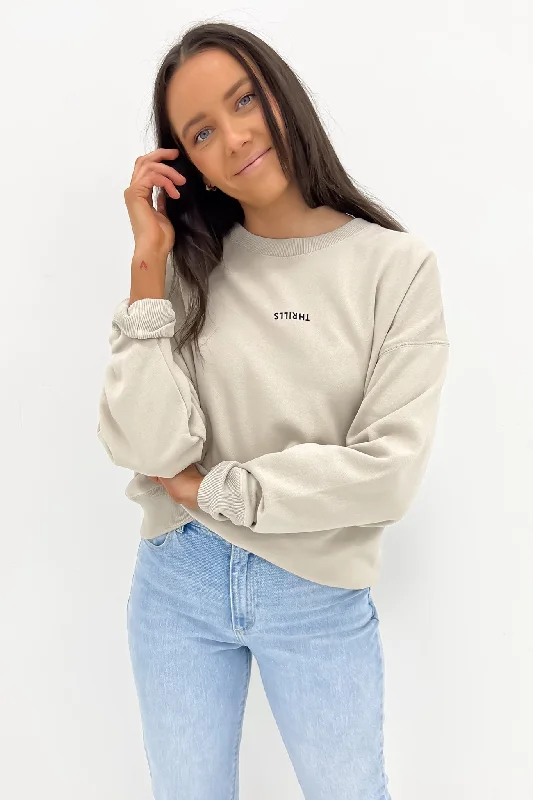 Everyday Outfits Minimal Thrills Slouch Crew Oatmeal