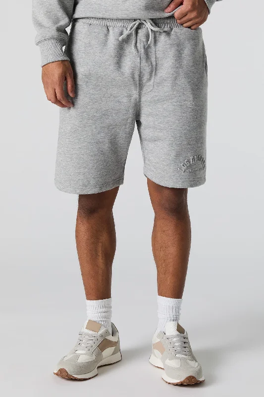 Comfortable Tops City Embossed Fleece Short