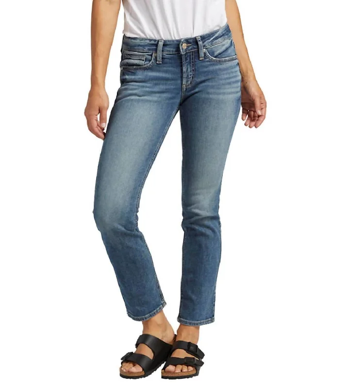 Soft Textures Low-Rise Britt Straight Jean In Indigo Denim