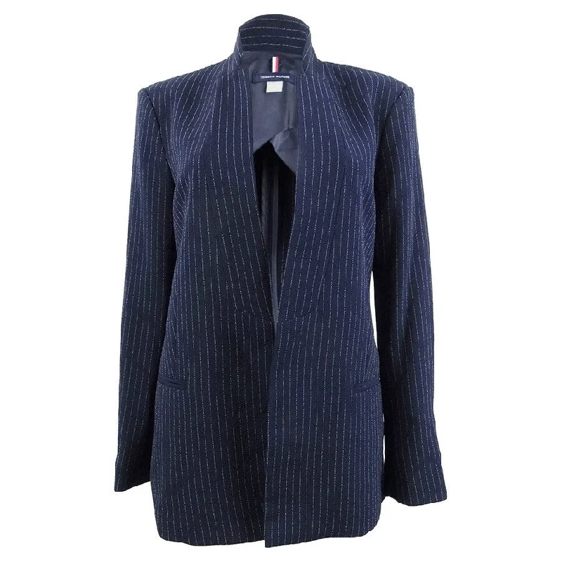 Relaxed Jackets Tommy Hilfiger Women's Pinstriped Open-Front Jacket