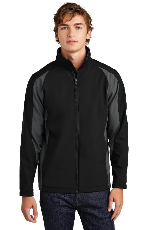 Soft Feel Sport-Tek Colorblock Soft Shell Jacket. ST970