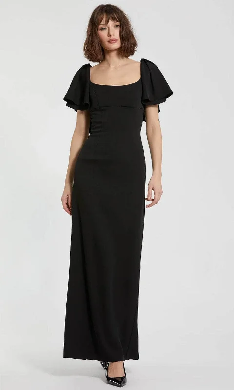 Relaxed Tops Mac Duggal 20962 - Ruffled Sleeve Column Evening Dress