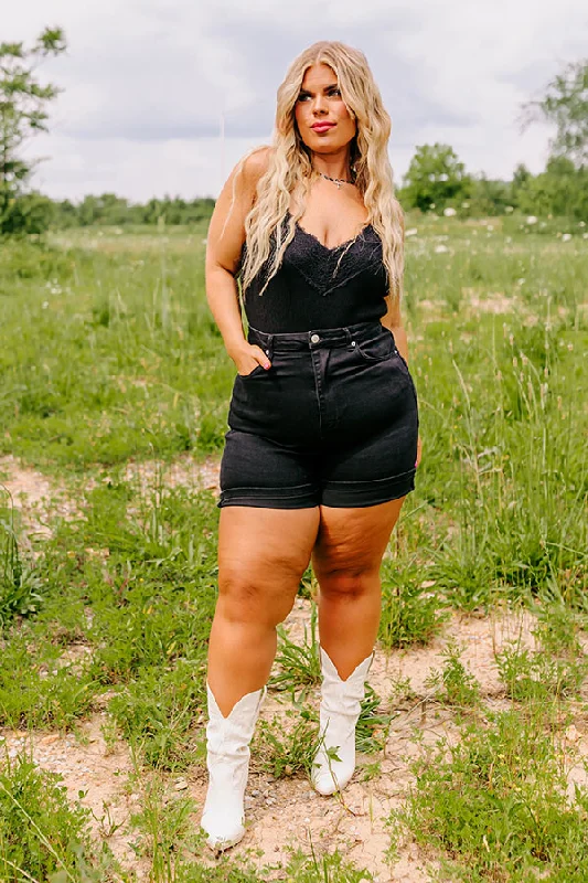 Weekend Comfort Risen The Lilliana High Waist Shorts Curves