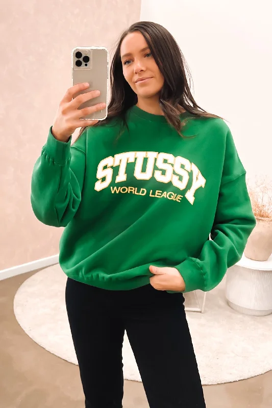 Relaxed Jackets World League Oversized Crew Pigment Kelly Green