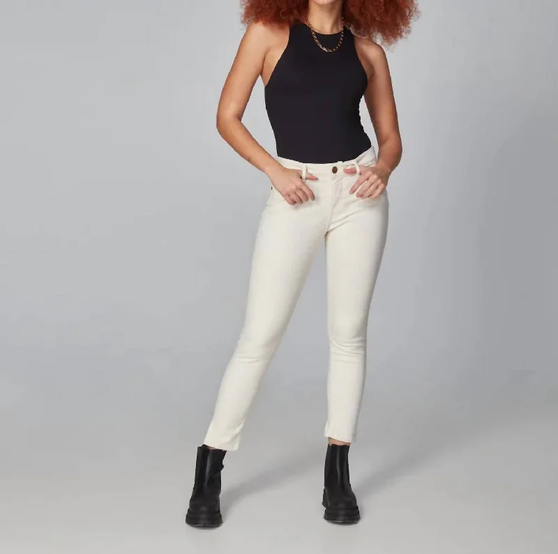 Easygoing Fashion High Waist Skinny Jean In Ivory