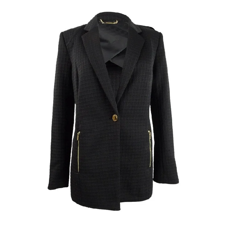 Comfy Dress Calvin Klein Women's One-Button Blazer (6, Black)