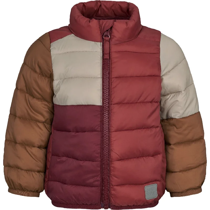 Elegant Casuals MarMar Vegan Puffer Deep Ruby Block Owe Jacket