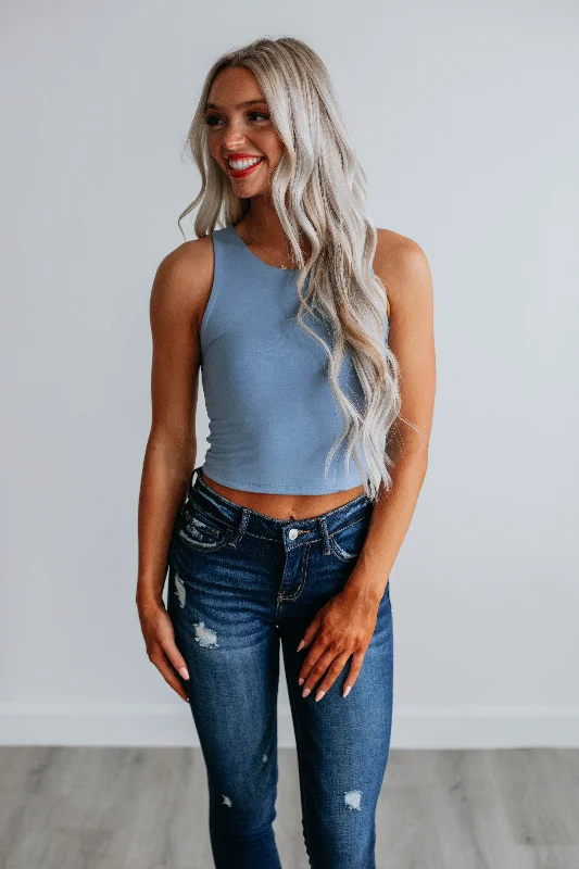 Breezy Outfits Angelina Basic Tank - Powder Blue