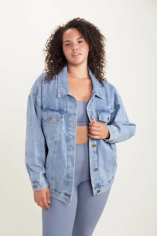 Cozy Chic Wear Cleo Denim Jacket - Plus<br>***Last One***