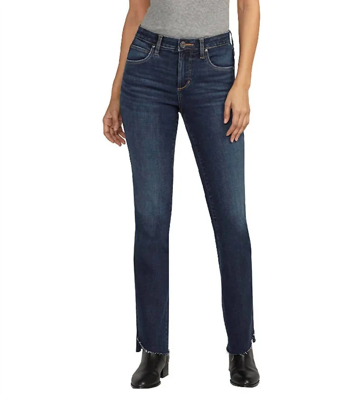 Comfy Pants Mid Rise Eloise Boot Cut Jeans In Brisk Blue