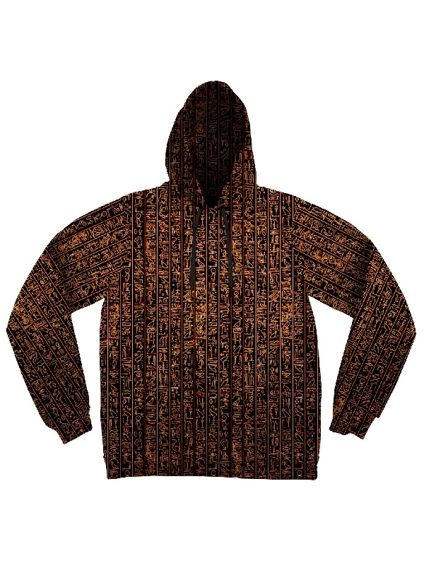 Easy-to-Wear Egyptian Glyphs (Golden) Unisex Hoodie