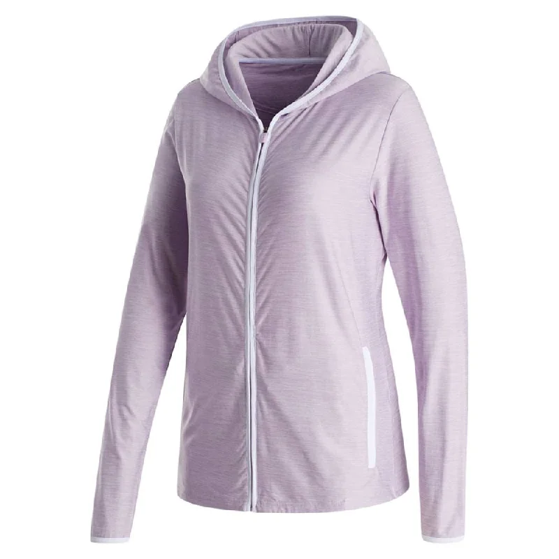 Timeless Style FootJoy Full-Zip Spacedye Hoodie Golf Jacket Purple Cloud - FA23 Women Timeless Style FootJoy Full-Zip Spacedye Hoodie Golf Jacket Purple Cloud - FA23 Women